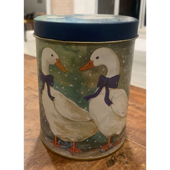 Vintage Set Of 6 Decorative Duck Coasters With Matching Tin - Picture 2 of 8